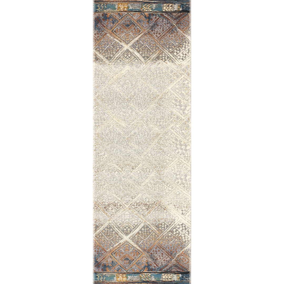 Loloi Mika Ivory / Mediterranean 2'-5" x 4' Accent Rug