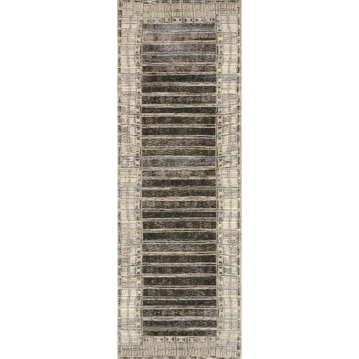 Loloi Mika Charcoal / Ivory 2'-5" x 7'-8" Runner Rug