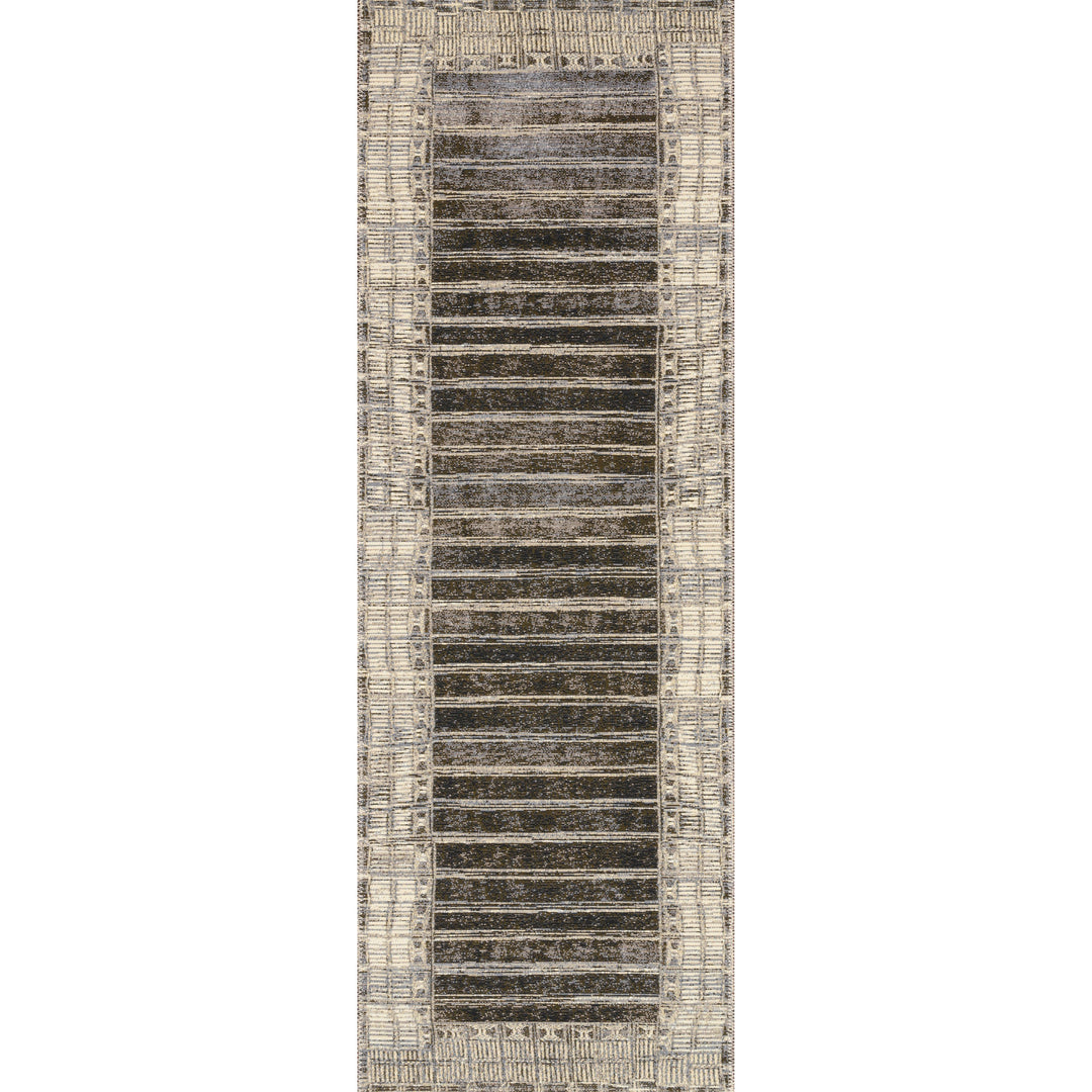 Loloi Mika Charcoal / Ivory 2'-5" x 11'-2" Runner Rug