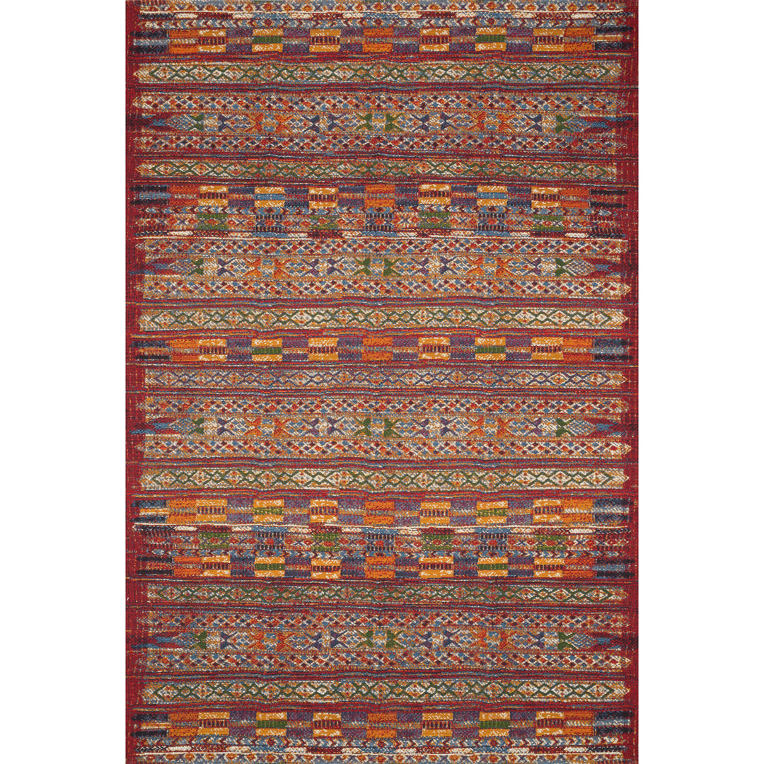 Loloi Mika Red / Multi 2'-5" x 4' Accent Rug