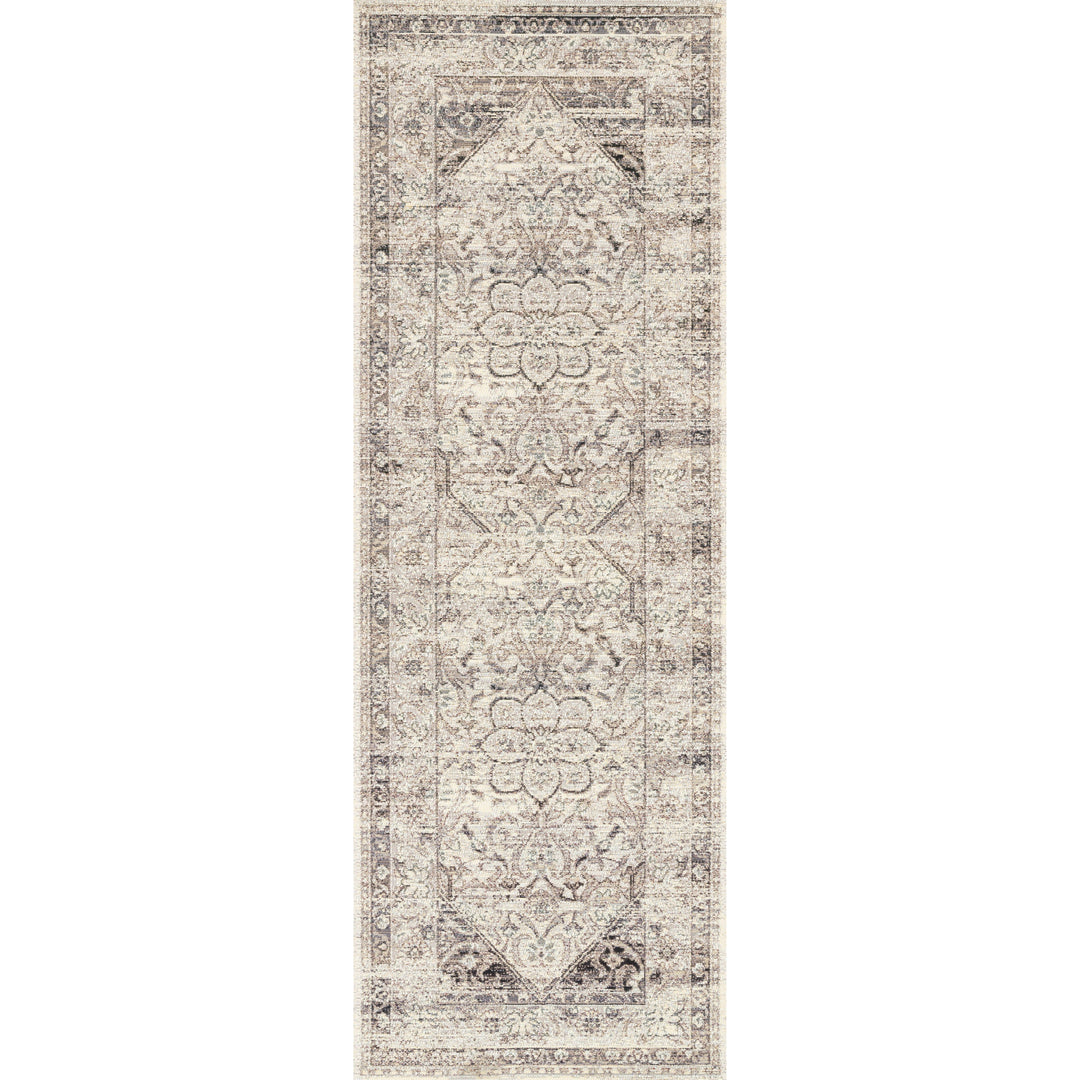 Loloi Mika Stone / Ivory 2'-5" x 7'-8" Runner Rug