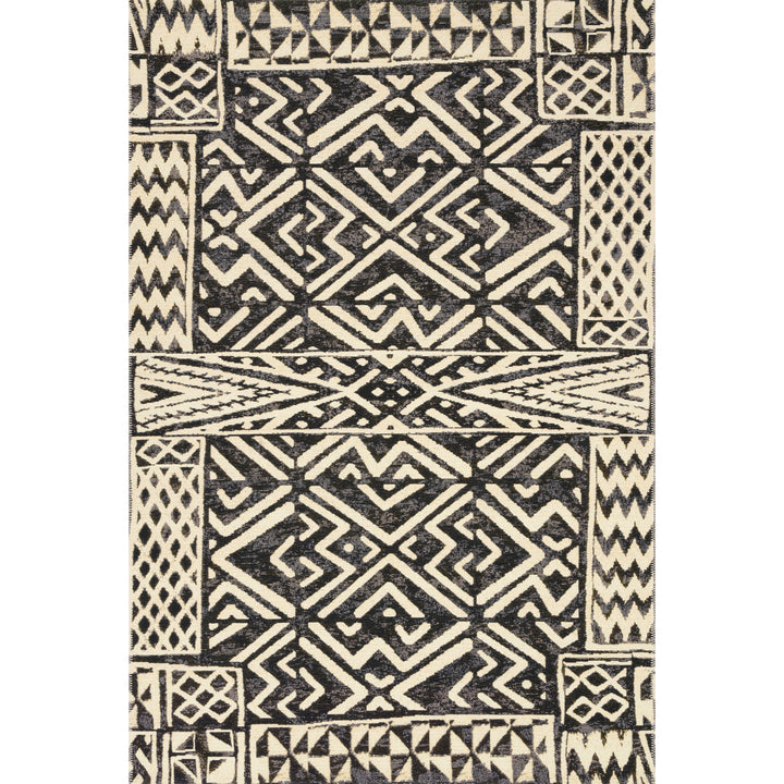 Loloi Mika Ivory / Black 2'-5" x 11'-2" Runner Rug