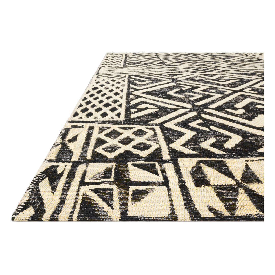 Loloi Mika Ivory / Black 2'-5" x 11'-2" Runner Rug