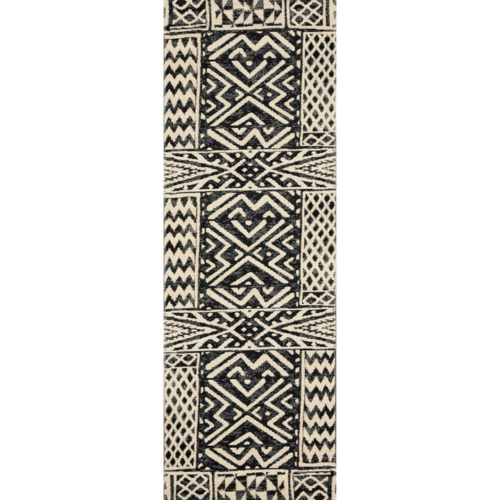 Loloi Mika Ivory / Black 2'-5" x 11'-2" Runner Rug