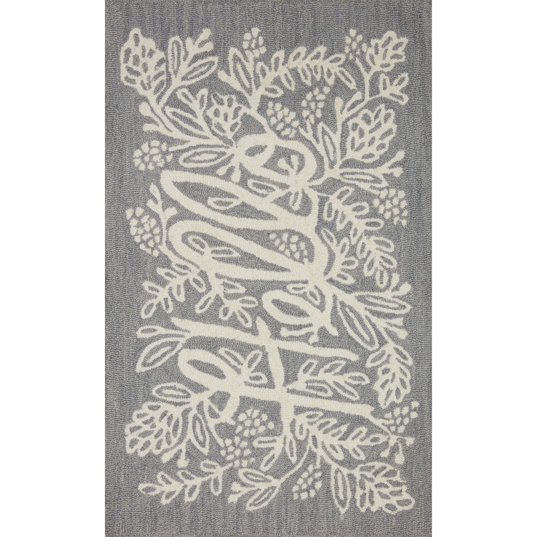 Rifle Paper Co. x Loloi Minnie Grey 2'-3" x 3'-9" Accent Rug