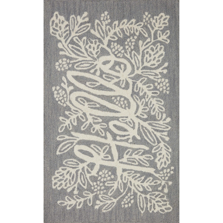 Rifle Paper Co. x Loloi Minnie Grey 2'-3" x 3'-9" Accent Rug