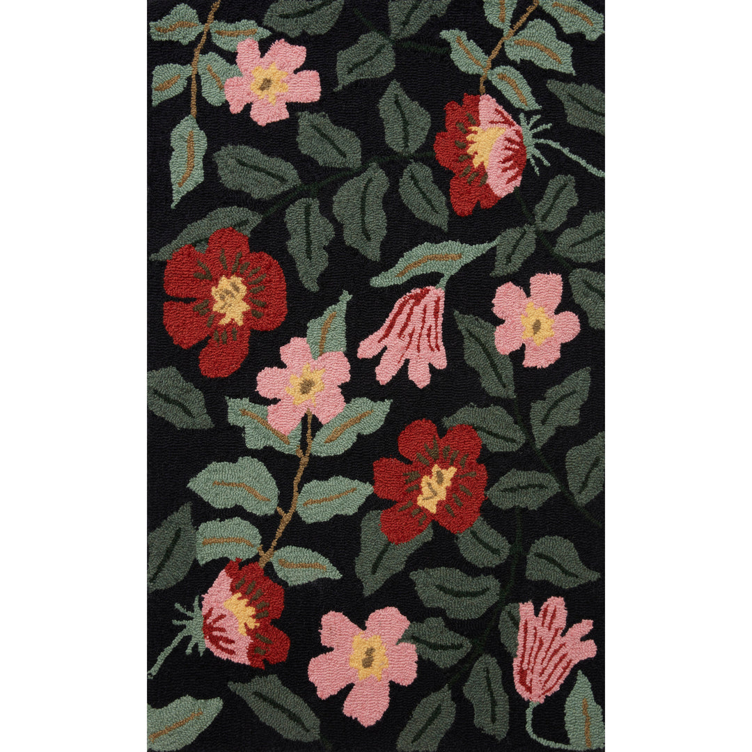 Rifle Paper Co. x Loloi Minnie Black / Multi 2'-3" x 3'-9" Accent Rug