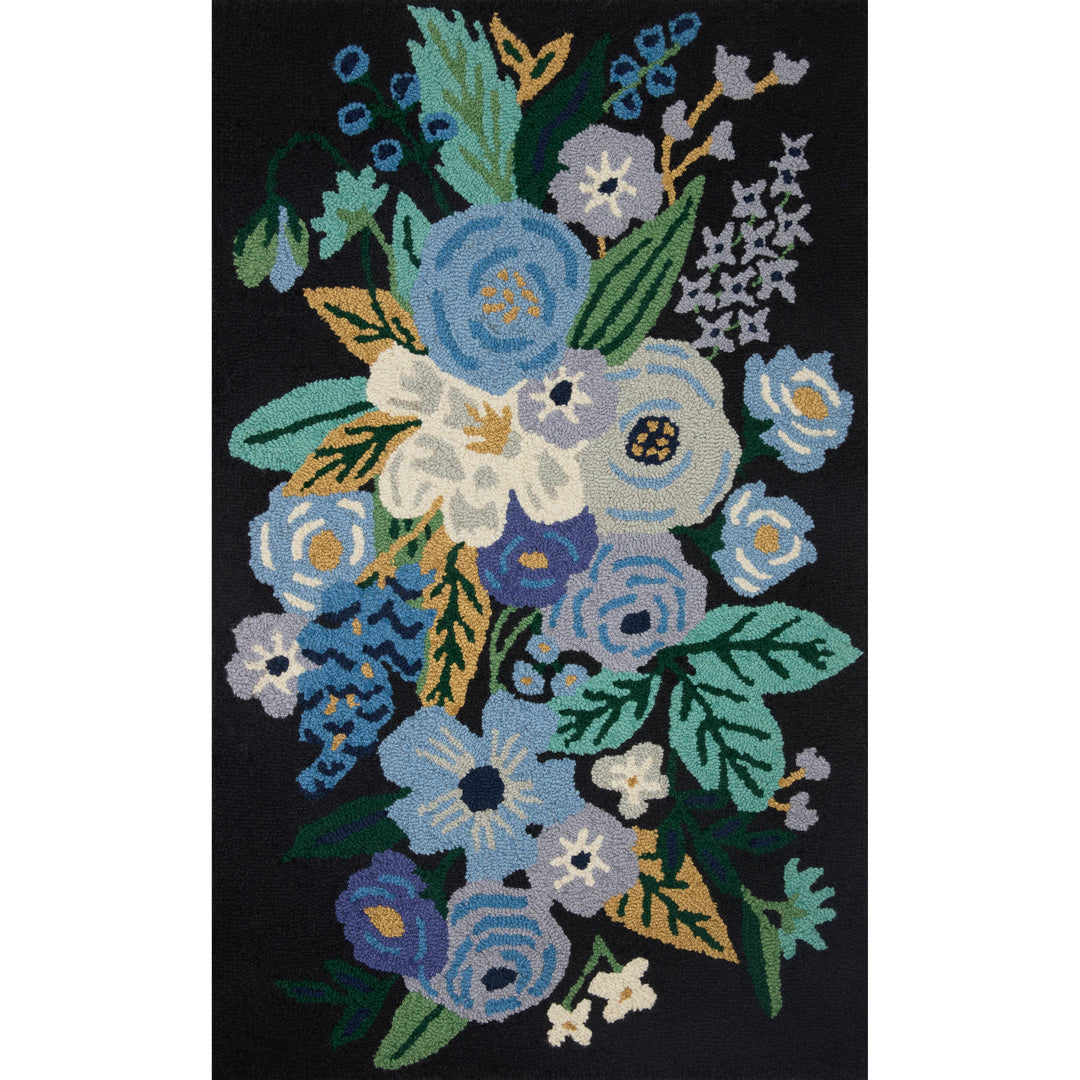 Rifle Paper Co. x Loloi Minnie Black 2'-3" x 3'-9" Accent Rug