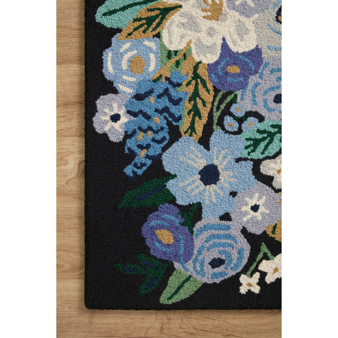 Rifle Paper Co. x Loloi Minnie Black 2'-3" x 3'-9" Accent Rug