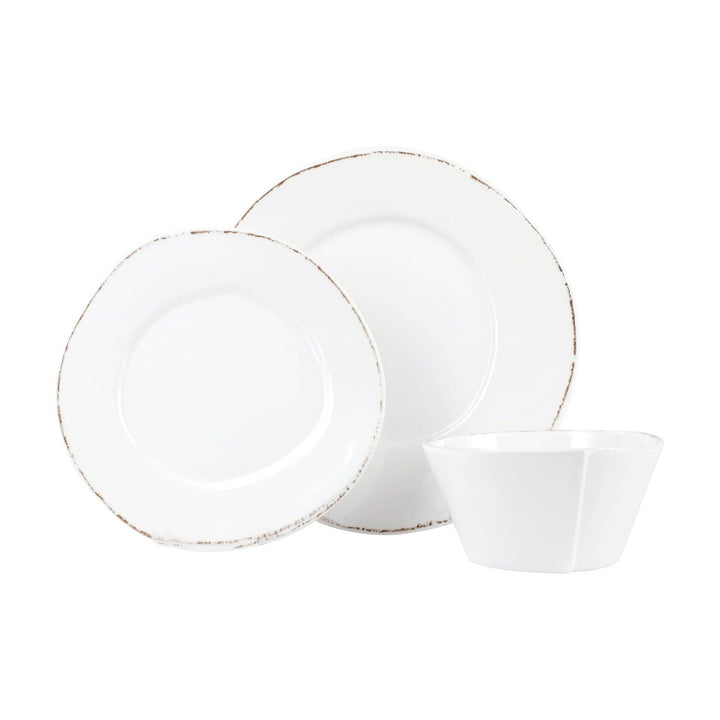 Melamine Lastra White Place Setting