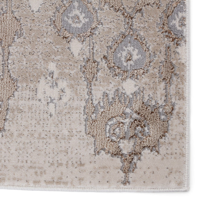 Nikki Chu by Jaipur Living Inigo Ikat Taupe/ Gray Area Rug (7'10"X10'6")