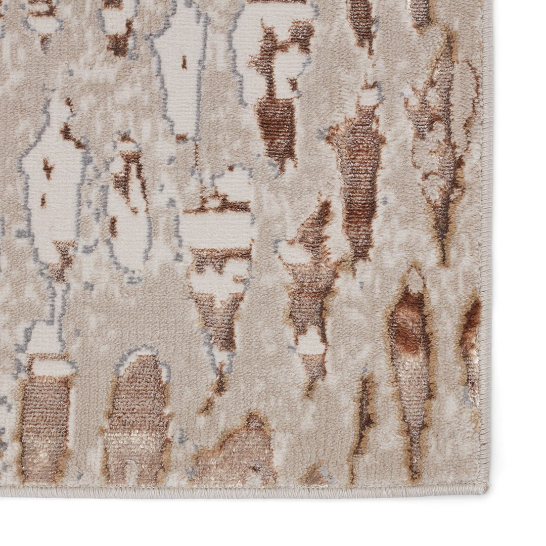 Nikki Chu by Jaipur Living Kimball Animal Pattern Beige/ Bronze Runner Rug (2'2"X8')