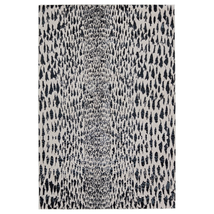 Nikki Chu by Jaipur Living Kimball Animal Pattern Dark Blue/ Ivory Area Rug (6'7"X9'6")