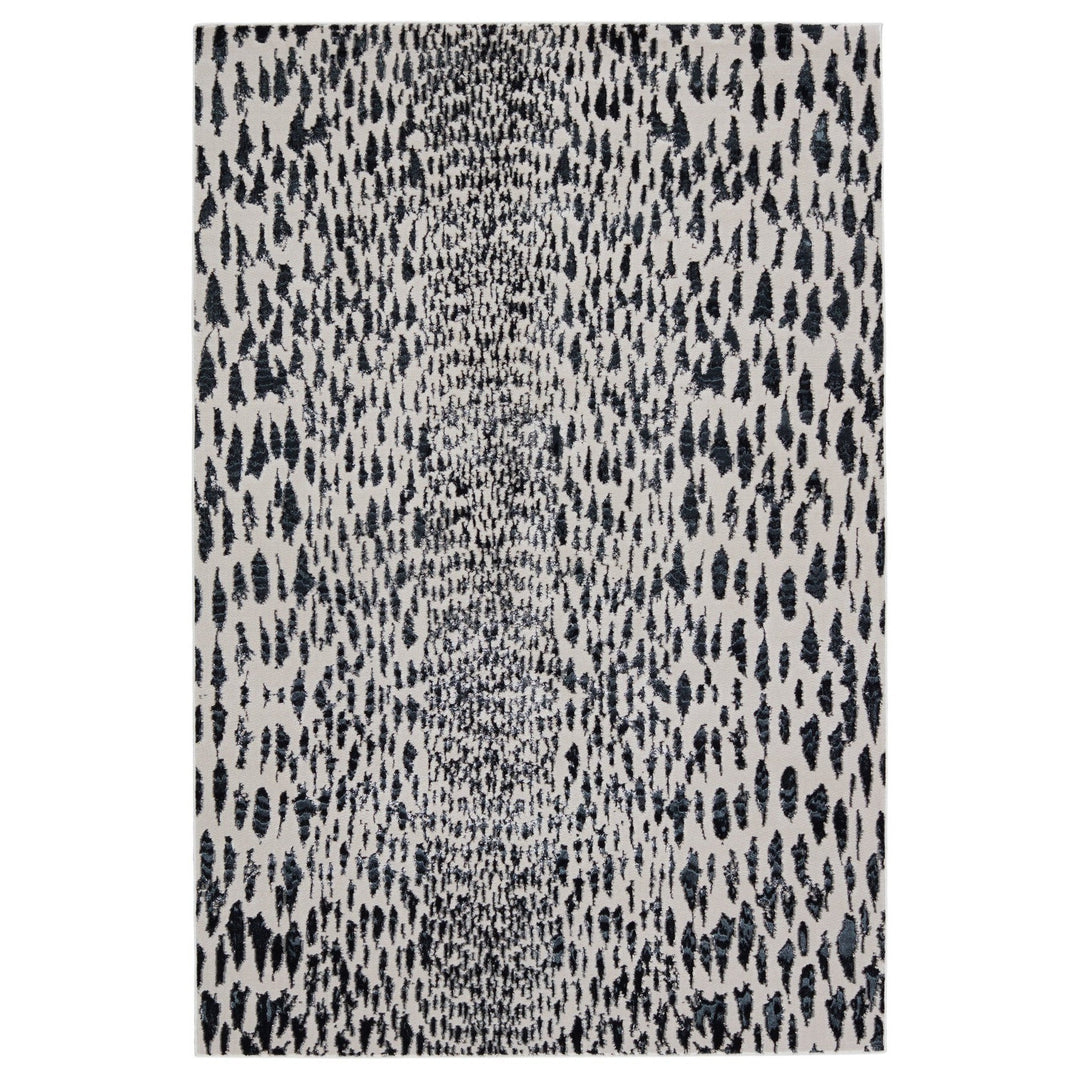 Nikki Chu by Jaipur Living Kimball Animal Pattern Dark Blue/ Ivory Area Rug (7'10"X10'6")