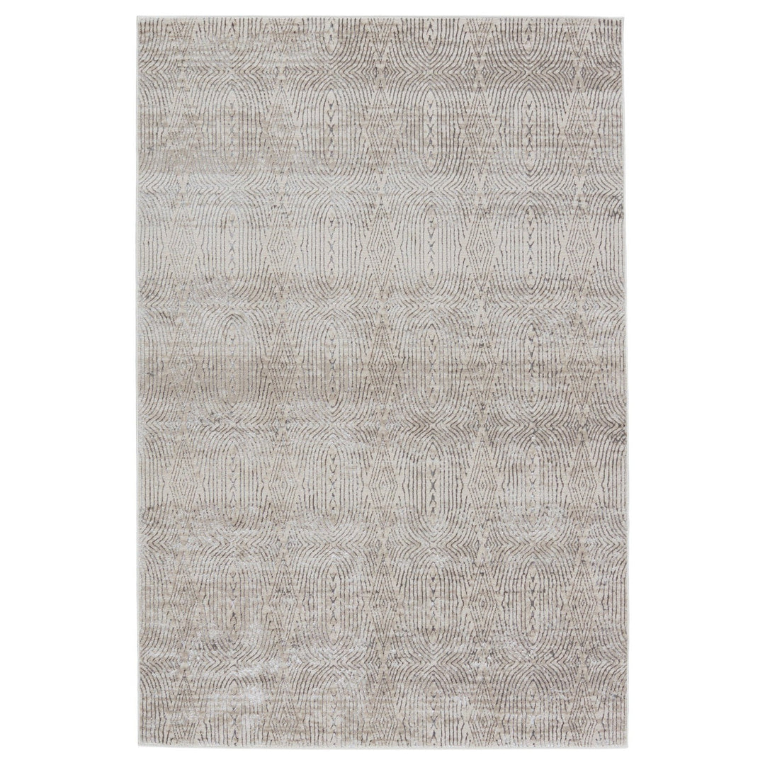 Nikki Chu by Jaipur Living Jaco Trellis Cream/ Gray Area Rug (7'10"X10'6")