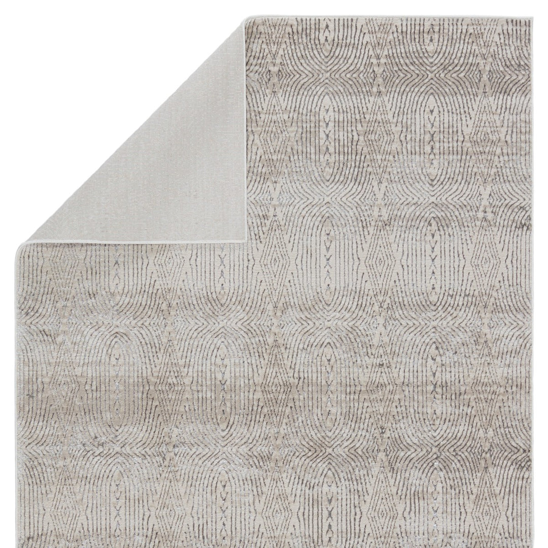 Nikki Chu by Jaipur Living Jaco Trellis Cream/ Gray Area Rug (6'7"X9'6")