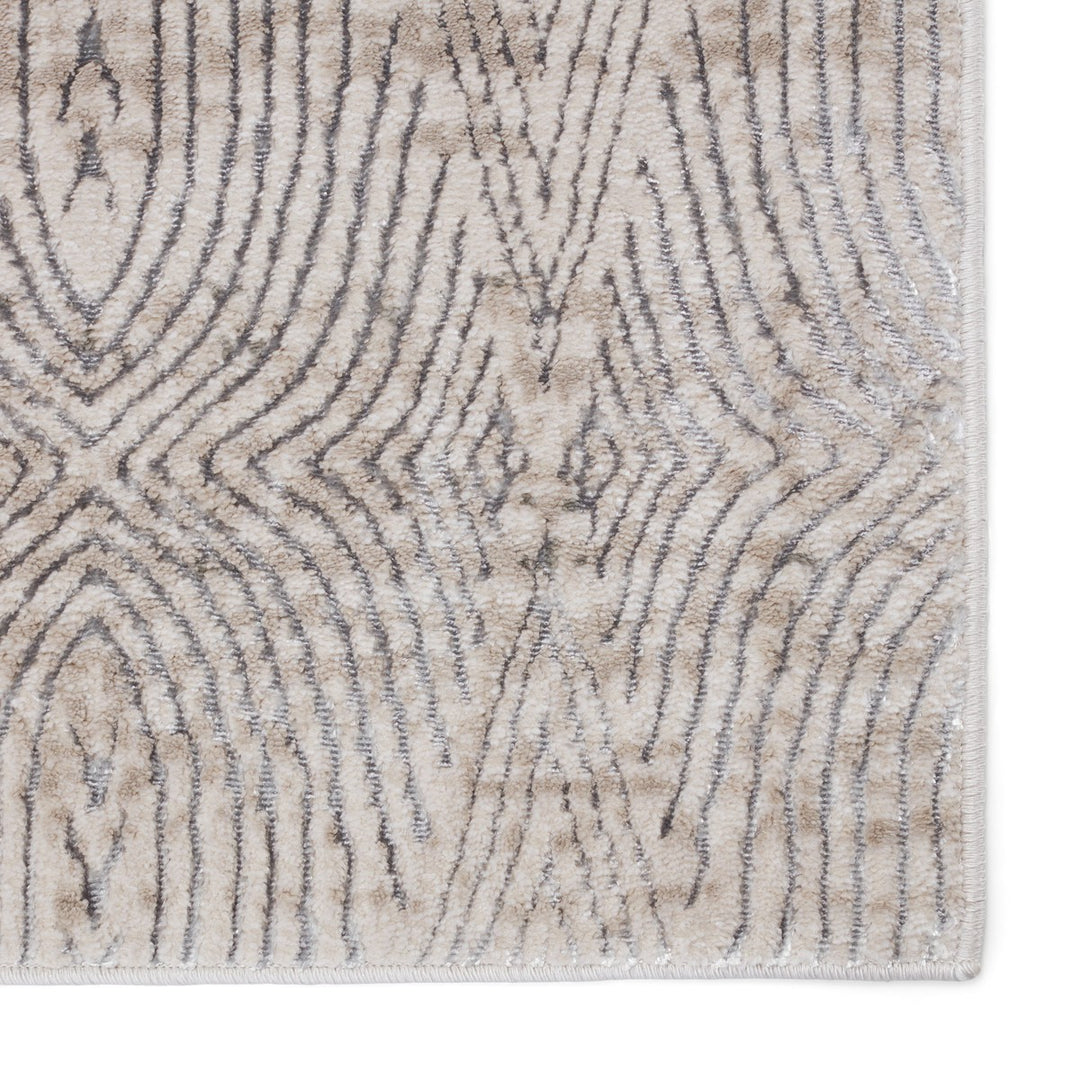 Nikki Chu by Jaipur Living Jaco Trellis Cream/ Gray Area Rug (7'10"X10'6")