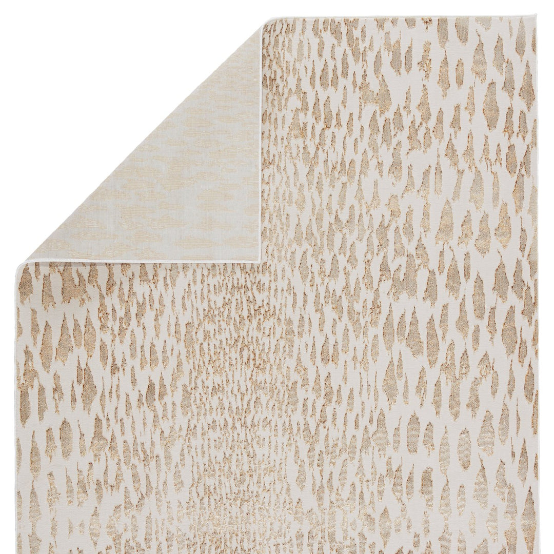 Nikki Chu by Jaipur Living Kimball Animal Pattern Ivory/ Gold Area Rug (7'10"X10'6")