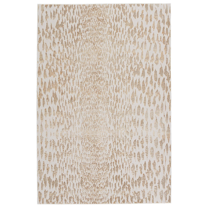 Nikki Chu by Jaipur Living Kimball Animal Pattern Ivory/ Gold Area Rug (7'10"X10'6")