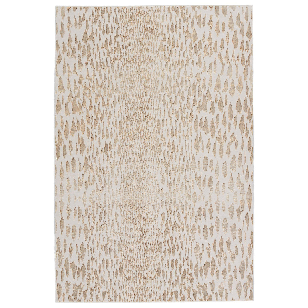 Nikki Chu by Jaipur Living Kimball Animal Pattern Ivory/ Gold Area Rug (9'6"X13')