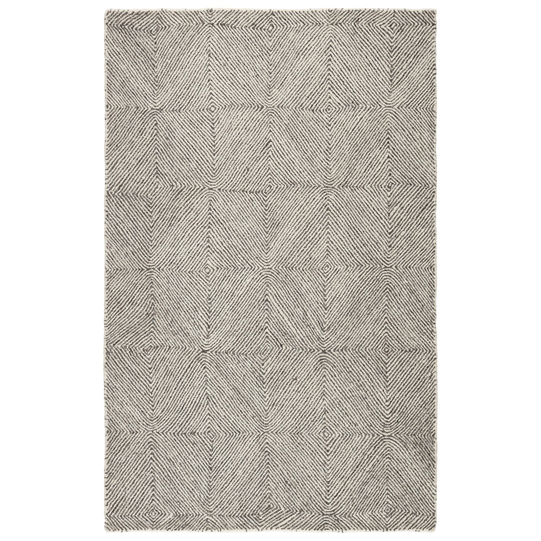 Museum Ifa by Jaipur Living Exhibition Handmade Geometric White/ Dark Gray Area Rug (8'X11')