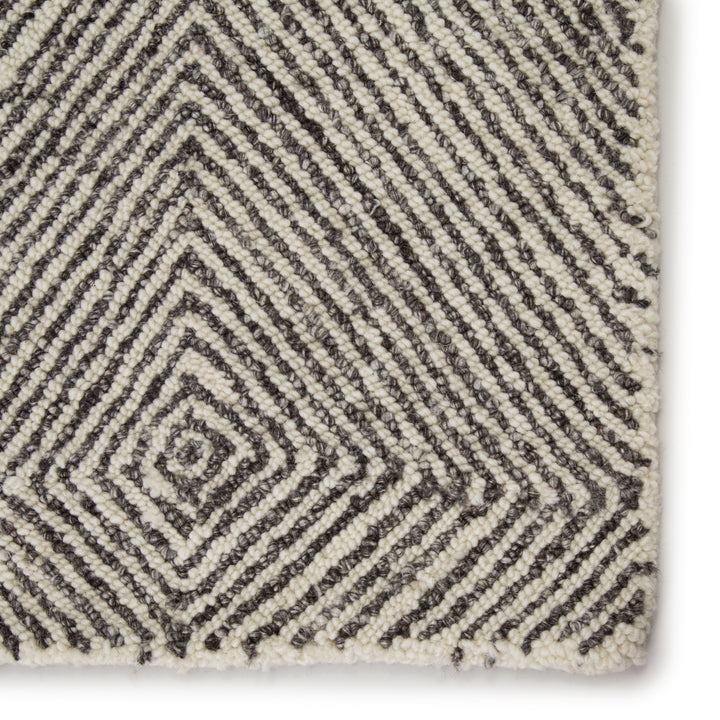 Museum Ifa by Jaipur Living Exhibition Handmade Geometric White/ Dark Gray Area Rug (8'X11')