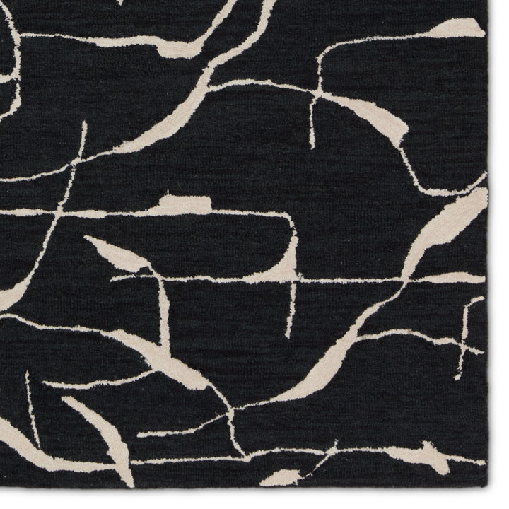 Nikki Chu by Jaipur Living Noir Handmade Abstract Black/ White Area Rug (8'X10')