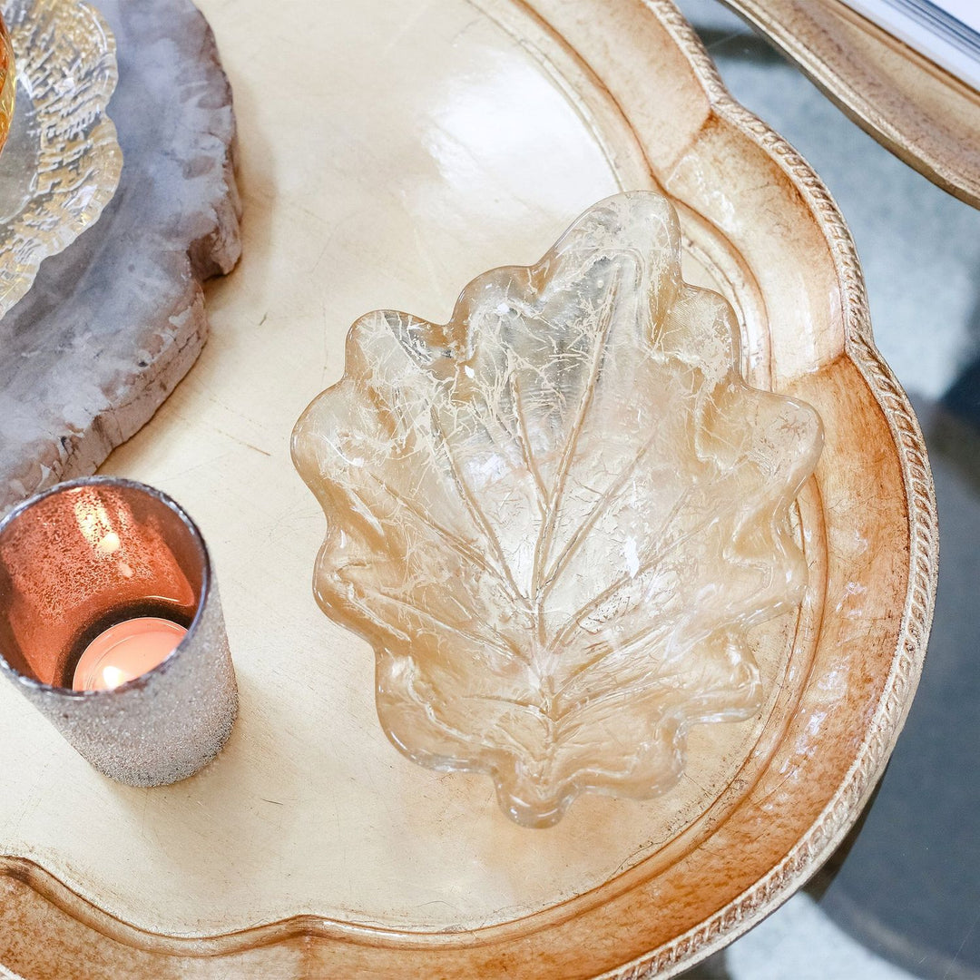 Moon Glass Leaf Bowl