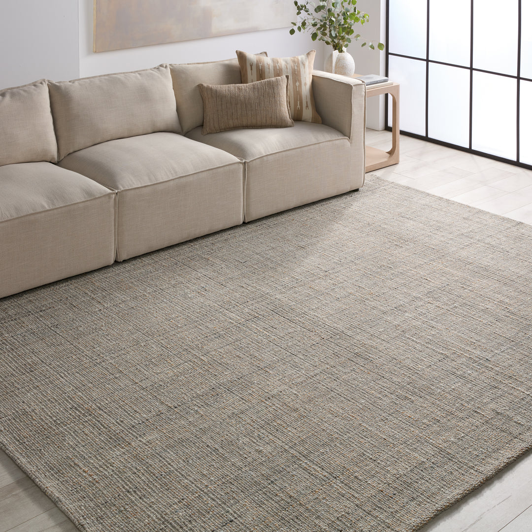 Jaipur Living Sutton Handmade Solid Beige/ Gray Area Rug (18"X18")