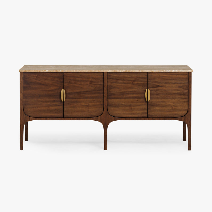 Co.House Fontaine Walnut and Travertine Buffet