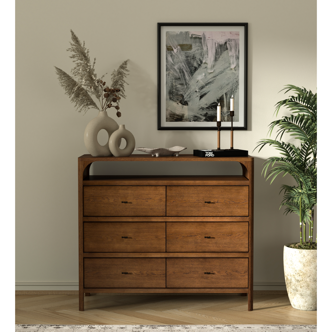 Cali 6-Drawer - Walnut finish