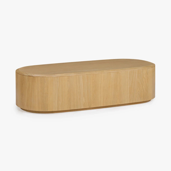 Serena Oval Coffee Table - Light Natural Oak