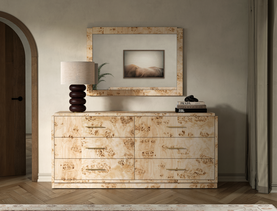 Co.House Wesley 6-Drawer Burl Dresser