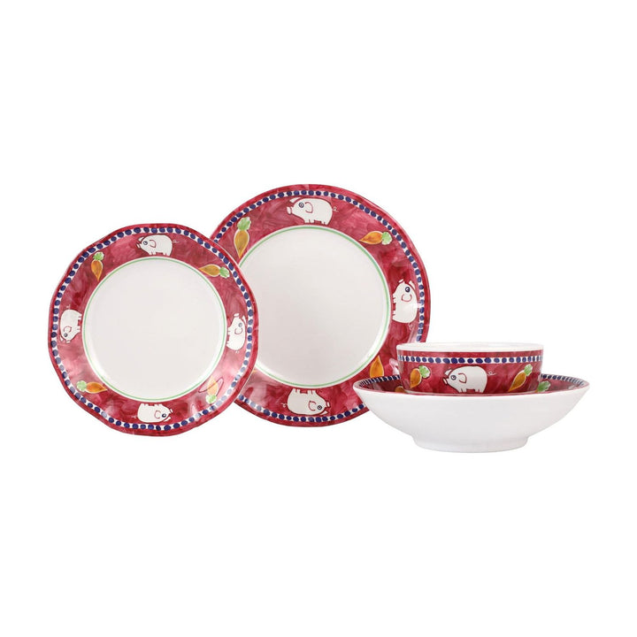 Melamine Campagna Place Setting - 4-Piece / Porco