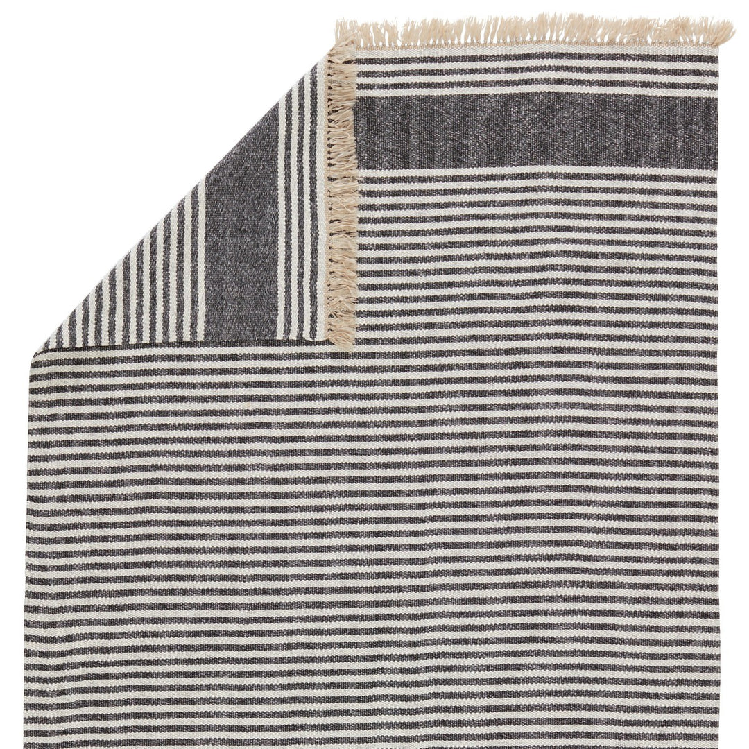 Vibe by Jaipur Living Strand Indoor/ Outdoor Striped Dark Gray/ Beige Area Rug (4'X6')