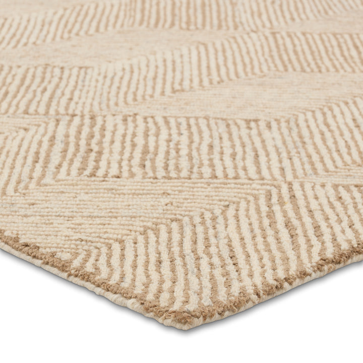 Jaipur Living Castellan Handmade Chevron Tan/Ivory Area Rug (9'X12')