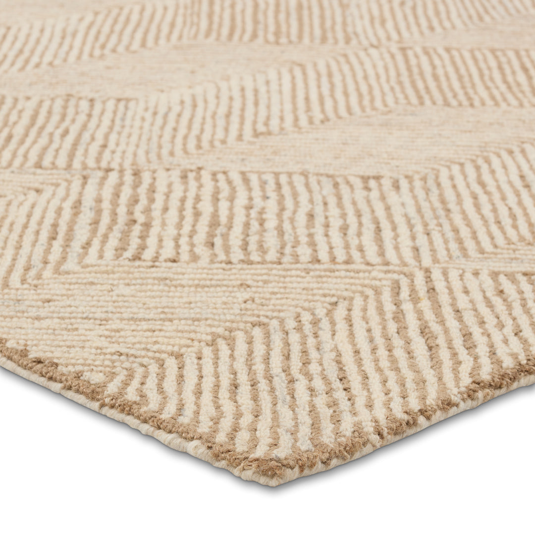 Jaipur Living Castellan Handmade Chevron Tan/Ivory Runner Rug (3'X8')