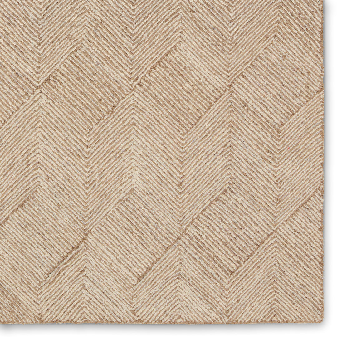 Jaipur Living Castellan Handmade Chevron Tan/Ivory Runner Rug (3'X8')