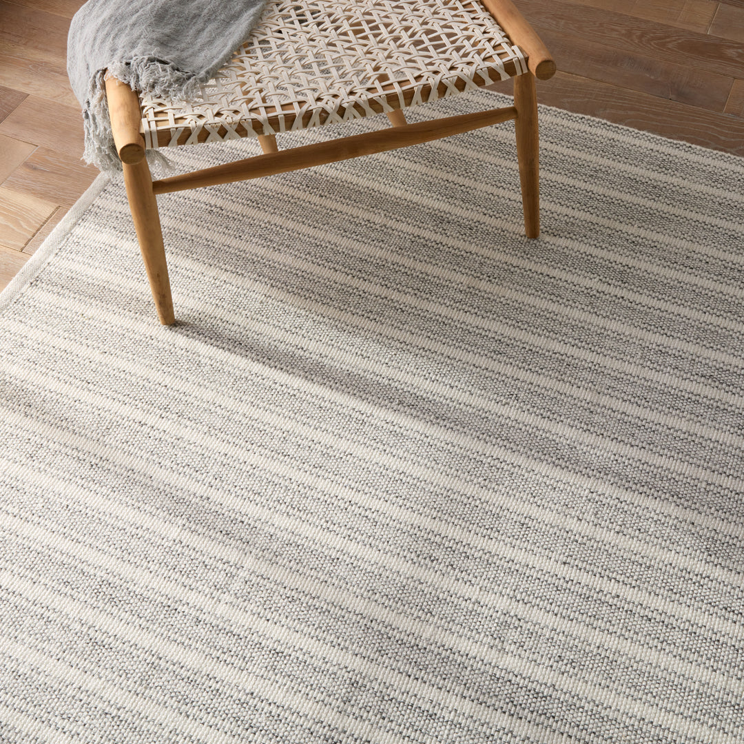 Jaipur Living Elis Indoor/ Outdoor Striped Light Gray/ Ivory Area Rug (2'X3')