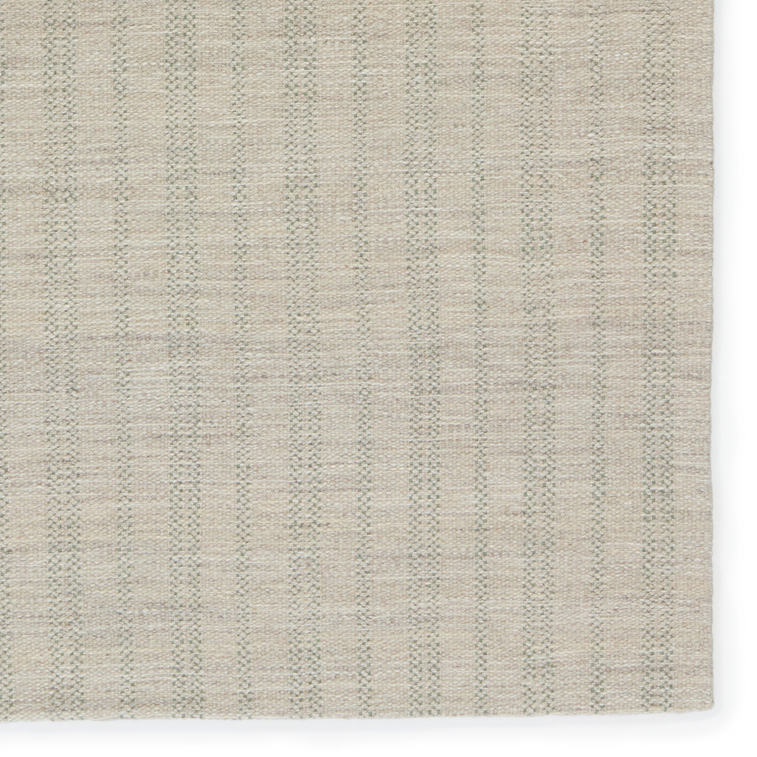 Jaipur Living Marietta Handmade Striped Light Gray/ Light Green Area Rug (6'X9')