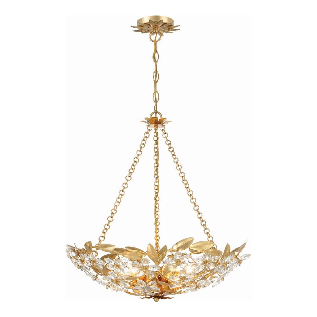 Marselle 6 Light Antique Gold Chandelier-Crystorama Lighting Company-CRYSTO-MSL-306-GA-Chandeliers-3-France and Son