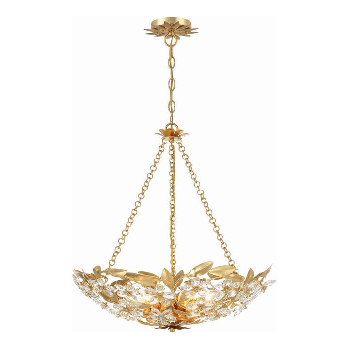 Marselle 6 Light Antique Gold Chandelier-Crystorama Lighting Company-CRYSTO-MSL-306-GA-Chandeliers-3-France and Son