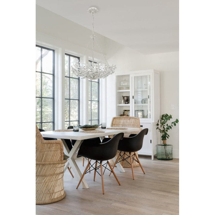 Marselle 6 Light Matte White Chandelier-Crystorama Lighting Company-CRYSTO-MSL-306-MT-Chandeliers-1-France and Son