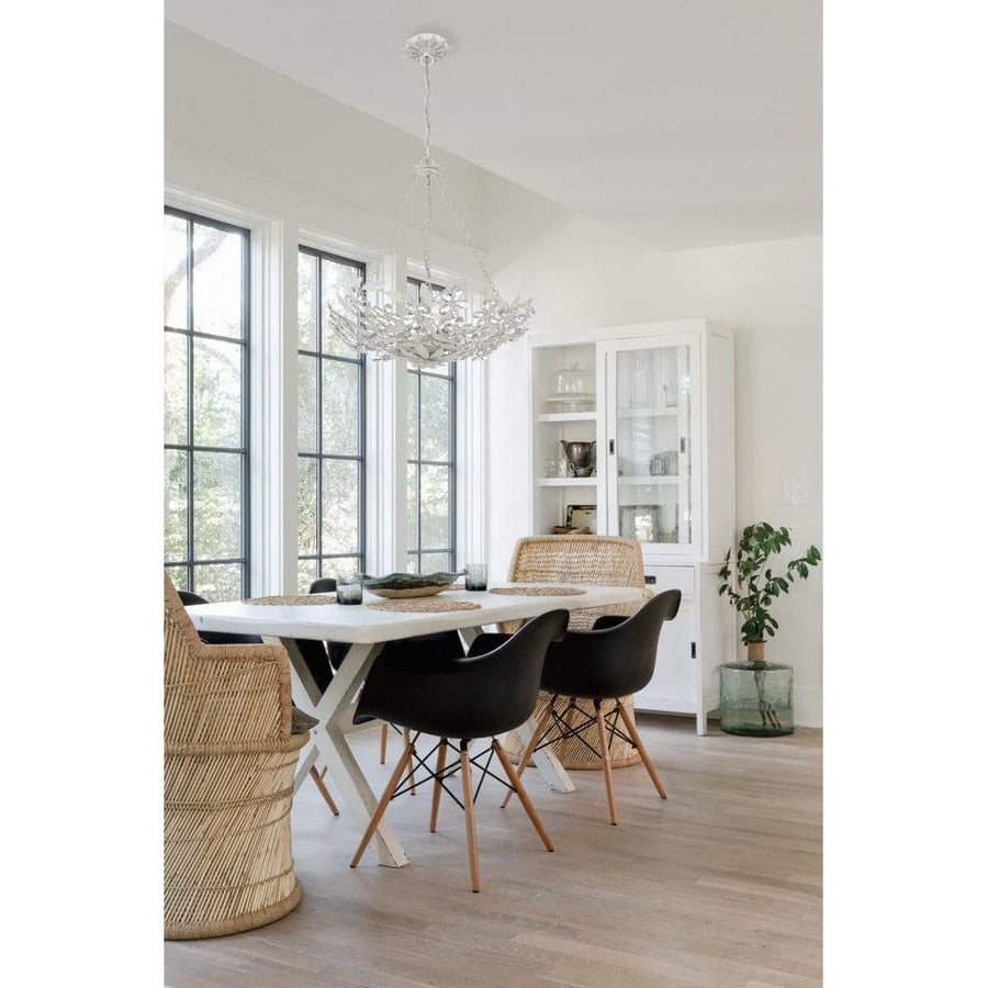 Marselle 6 Light Matte White Chandelier-Crystorama Lighting Company-CRYSTO-MSL-306-MT-Chandeliers-1-France and Son