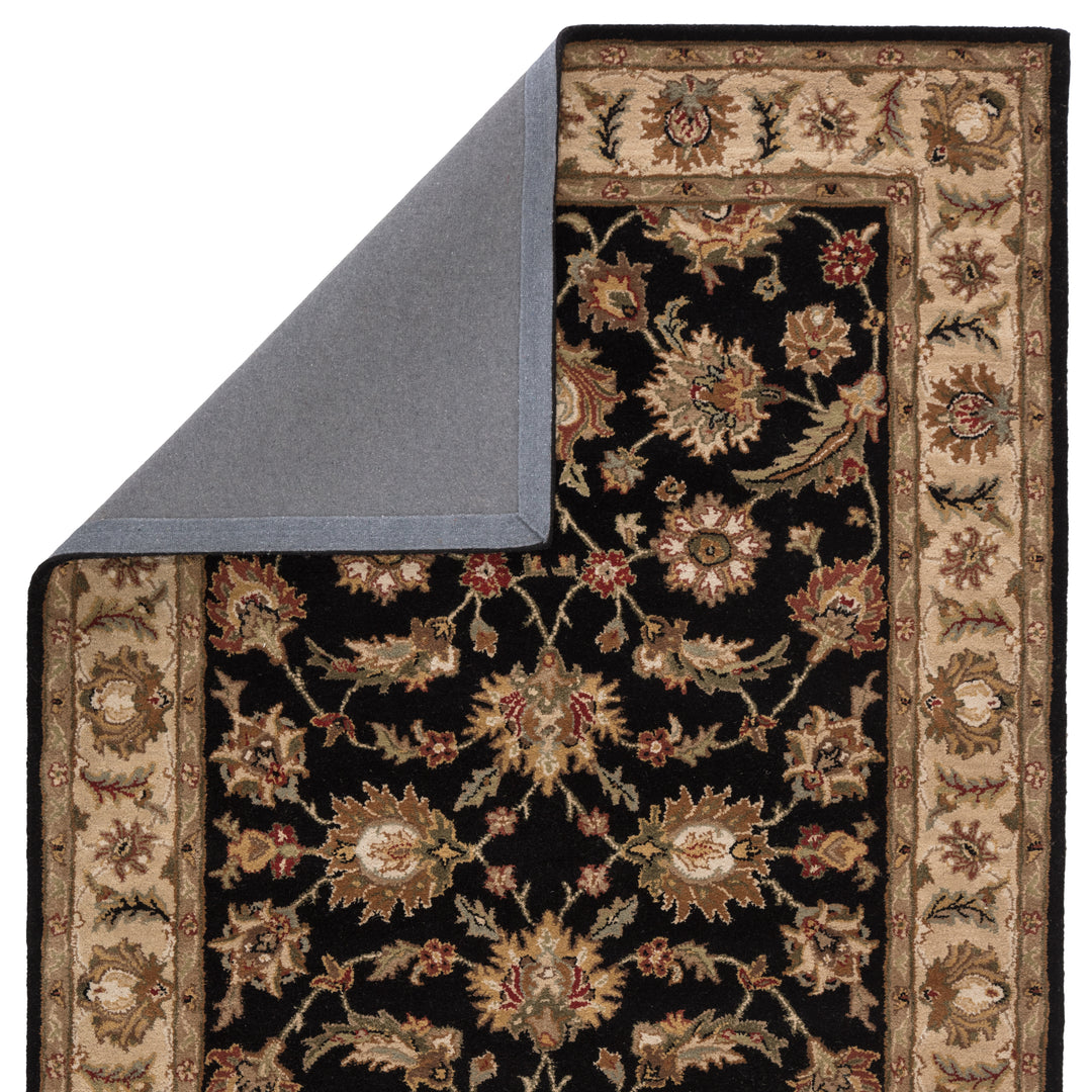 Jaipur Living Selene Handmade Floral Black/ Beige Area Rug (12'X18')