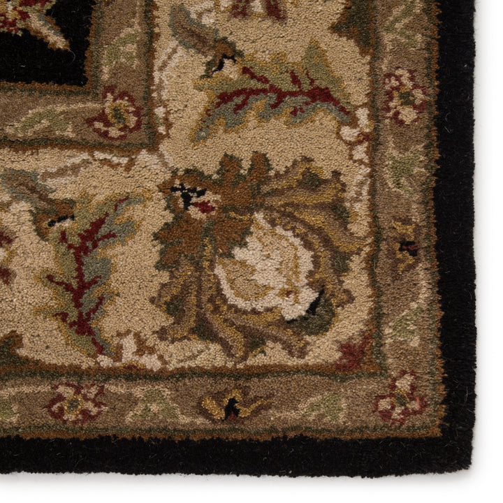 Jaipur Living Selene Handmade Floral Black/ Beige Area Rug (2'X3')