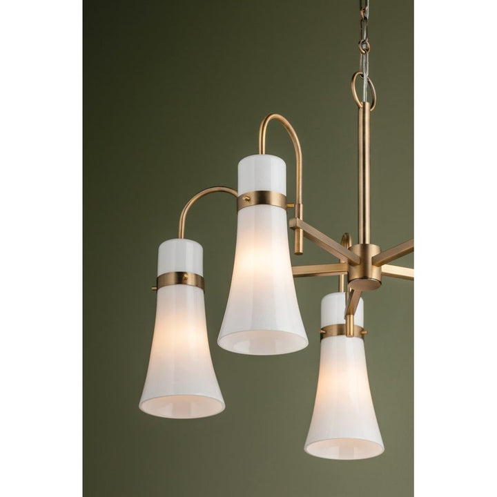 Chandeliers Maple Chandelier - Patina Brass