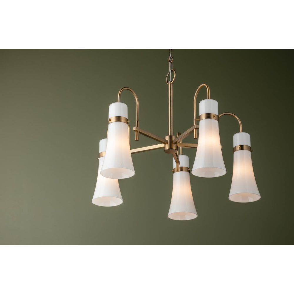 Chandeliers Maple Chandelier - Patina Brass