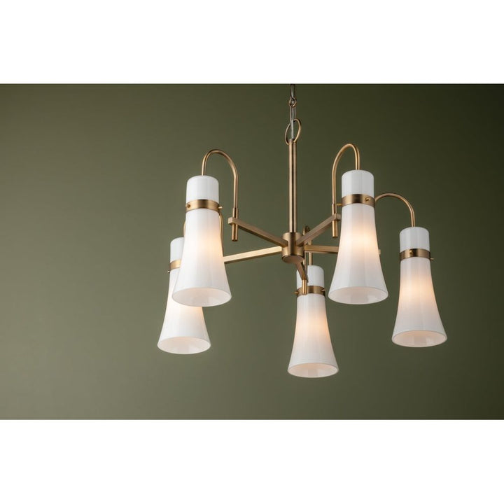 Chandeliers Maple Chandelier - Patina Brass