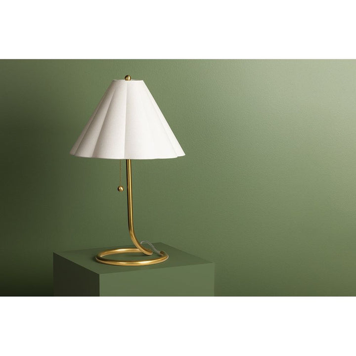 Martha 1 Light Table Lamp Aged Brass